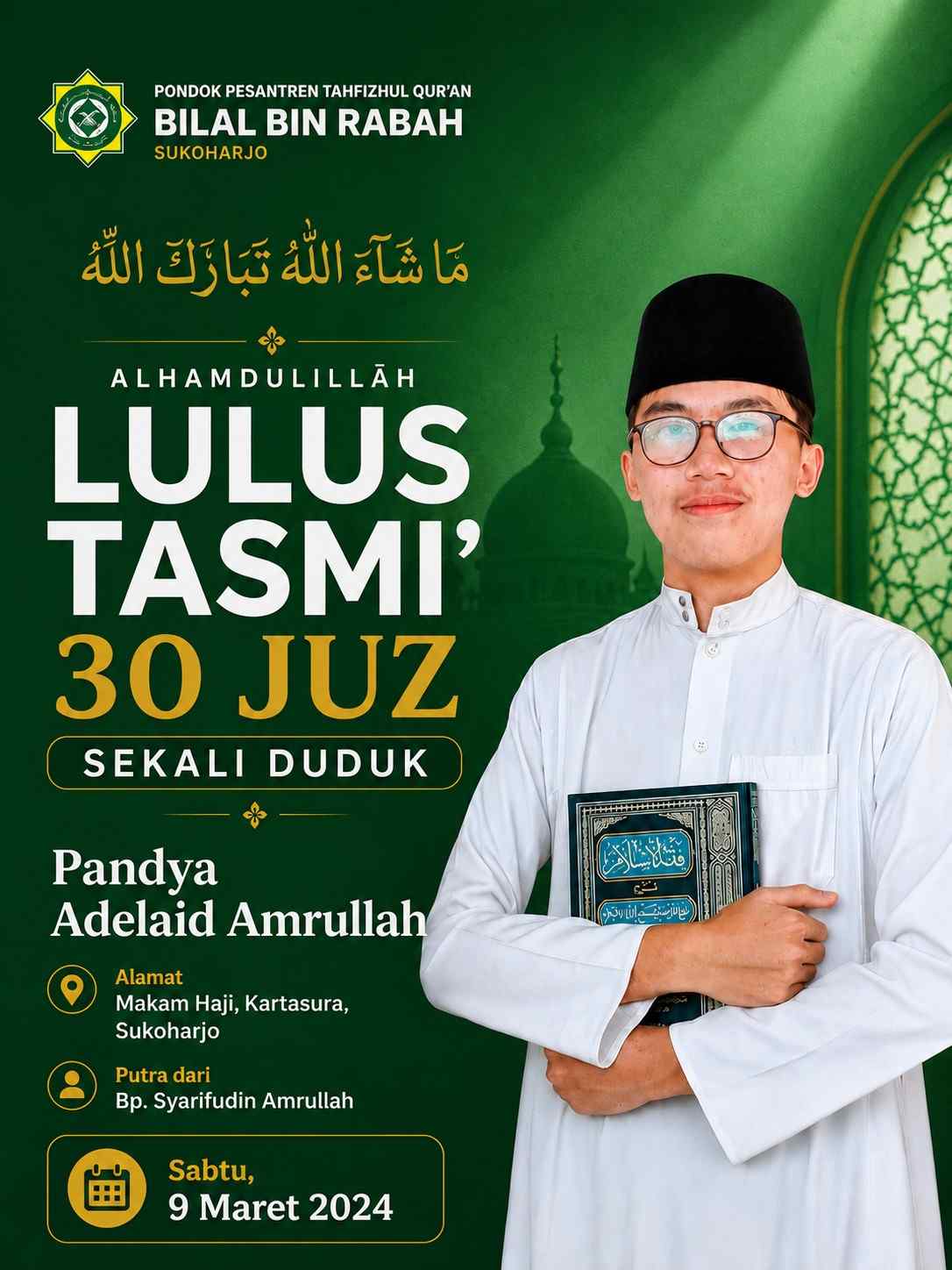Flyer prestasi tahfizh santri